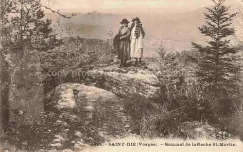 AK / Ansichtskarte ST DIE SAINT DIE 88 Vosges Roche-St-Martin Aussichtspunkt Frauen Felsen Nadelwald Panorama Stadtblick