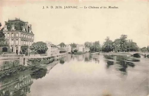 AK / Ansichtskarte Jarnac COGNAC 16 Charente Château Moulins Charente Fluss Bruecke Baeume Herrenhaus Spiegelung