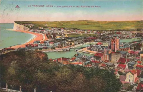 AK / Ansichtskarte TREPORT LE Dieppe 76 Seine-Maritime Falaises-de-Mers Hafen Kueste Strand Klippen Kirche Altstadt Kanal