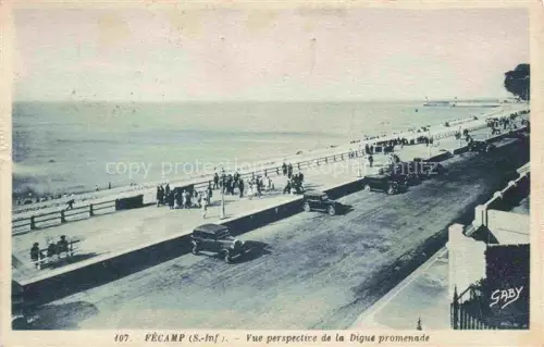 AK / Ansichtskarte FECAMP Le Havre 76 Seine-Maritime Digue-promenade Strand Meer Autos Promenade Spaziergaenger Kueste