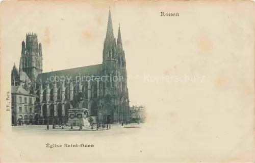 AK / Ansichtskarte ROUEN 76 Seine-Maritime Eglise-Saint-Ouen Kathedrale Gotik Platz Denkmal Turm Fassade
