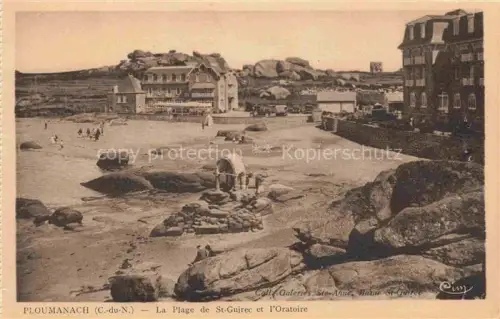 AK / Ansichtskarte Ploumanach Ploumanac h Perros-Guirec LANNION 22 Cotes-d Armor Plage-de-St-Guirec Oratoire Granitsteine Strand Hotel Felsen Meer Kueste