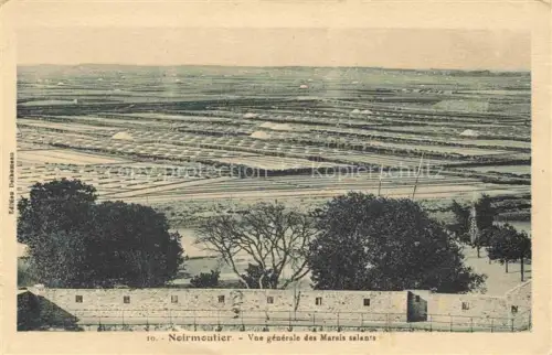 AK / Ansichtskarte Noirmoutier-en-l Ile Les Sables-d Olonne 85 Vendee Marais-salants Salzfelder Steinmauer Baeume Kueste Insel