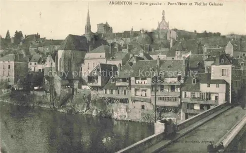 AK / Ansichtskarte Argenton-sur-Creuse Chateauroux 36 Indre Rive-gauche Pont-Vieux Vieilles-Galeries Creuse Fluss Kirche Altstadt Panorama Haeuser