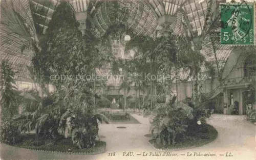 AK / Ansichtskarte PAU 64 Pyrenees-Atlantiques Palais-d Hiver Palmarium Wintergarten Palmen Glasdach Tropenpflanzen Innenraum