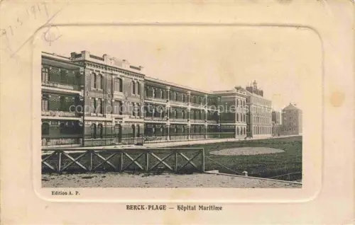 AK / Ansichtskarte BERCK-PLAGE 62 Hôpital-Maritime Krankenhaus Jugendstil Gebaeude Garten Badeort