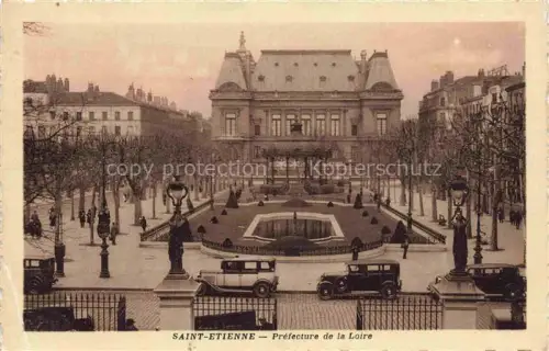 AK / Ansichtskarte ST-ETIENNE  SAINT-ETIENNE 42 Loire Préfecture Place Brunnen Park Autos Laternen Baeume Promenade