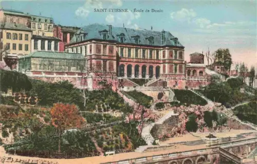 AK / Ansichtskarte SAINT-ETIENNE  ST-ETIENNE 42 Loire École-de-Dessin Garten Treppenanlage Schule Park Baeume Terrassen Hanglage