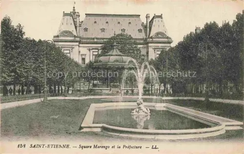 AK / Ansichtskarte SAINT-ETIENNE  ST-ETIENNE 42 Loire Square-Marengo Préfecture Brunnen Kiosk Park Baeume Springbrunnen
