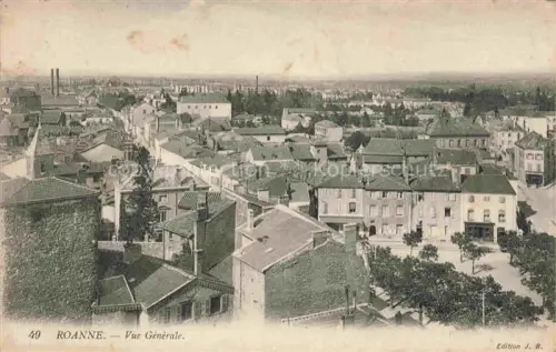 AK / Ansichtskarte ROANNE 42 Loire Stadtpanorama Schornsteine Fabrik Daecher Baeume