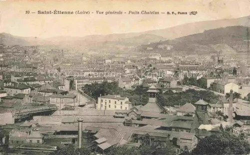 AK / Ansichtskarte ST-ETIENNE  SAINT-ETIENNE 42 Loire Puits-Chatelus Stadtpanorama Bergwerk Schacht Industrieanlage Schornsteine Daecher Fabrikgebaeude