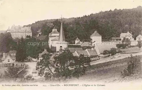 AK / Ansichtskarte Rochefort-sur-Brevon MONTBARD 21 Cote-d Or Kirche Schloss Kirchturm Dorf Wald Weinberge Mauer Tal