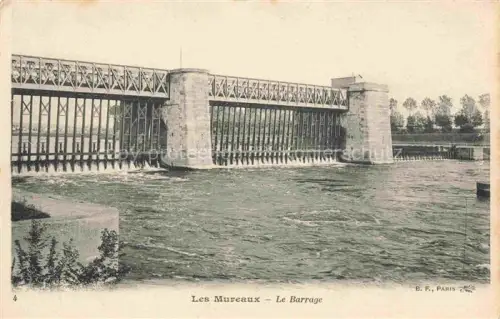 AK / Ansichtskarte Les Mureaux Mantes-la-Jolie 78 Yvelines Barrage Seine Staudamm Schleusenanlage Stahlbruecke Fluss Wehr Industrie-Boutonnière