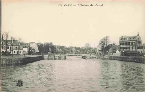 AK / Ansichtskarte CAEN 14 Calvados Entree-du-Canal Kanal Bruecke Haeuser Baeume Wasser