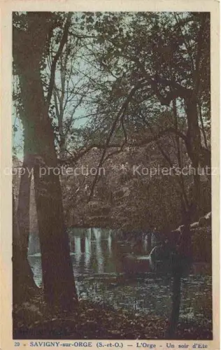 AK / Ansichtskarte Savigny-sur-Orge Palaiseau 91 Essonne L'Orge Un soir d'Ete