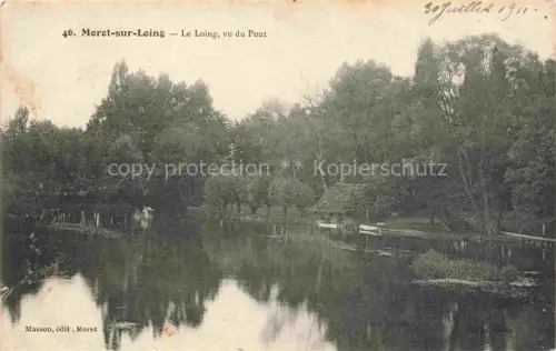 AK / Ansichtskarte Moret-sur-Loing Fontainebleau 77 Seine-et-Marne La Loing vu du Pont