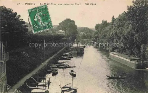 AK / Ansichtskarte Poissy Saint-Germain-en-Laye 78 Yvelines Le Petit Bras vue prise du Pont