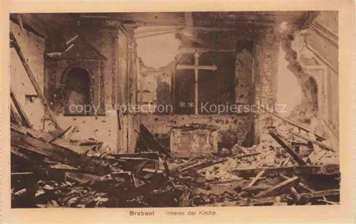 AK / Ansichtskarte Brabant-en-Argonne VERDUN 55 Meuse Inneres der Kirche Truemmer 1. Weltkrieg