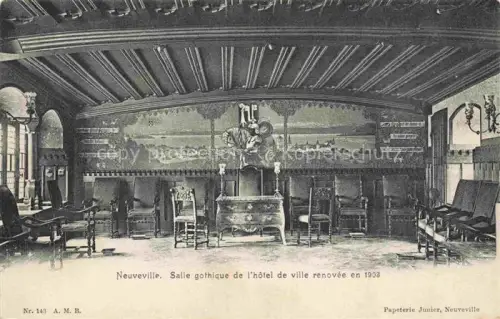 AK / Ansichtskarte Neuveville La Neuenstadt Bielersee Preles BE Salle gothique de l'Hôtel de Ville renovée en 1903