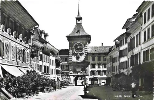 AK / Ansichtskarte Morat Murten FR Motiv Altstadt mit Bernturm