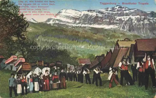 AK / Ansichtskarte Toggenburg (Region) Wildhaus SG Brautfuder Tragete