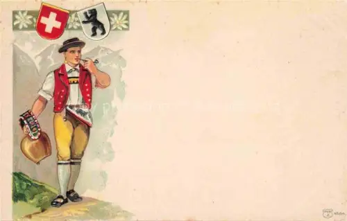 AK / Ansichtskarte Appenzeller Land IR Appenzeller Senn Kuhglocke Kuenstlerkarte