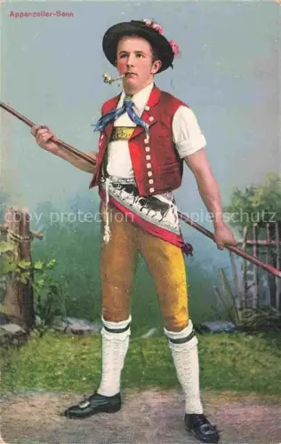 AK / Ansichtskarte Appenzeller Land IR Appenzeller Senn Kuenstlerkarte