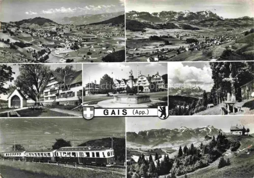AK / Ansichtskarte Gais Appenzell AR Panorama Alpen Ortsansichten Gais-Bahn