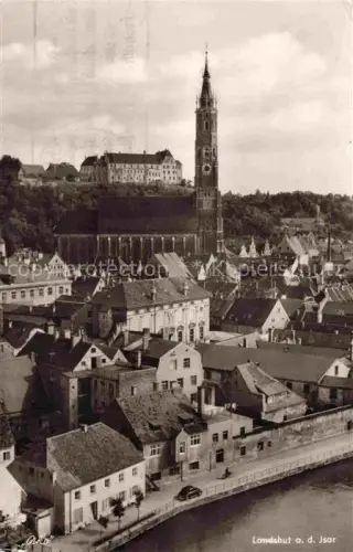 AK / Ansichtskarte LANDSHUT  Isar Stadtpanorama mit Kirche