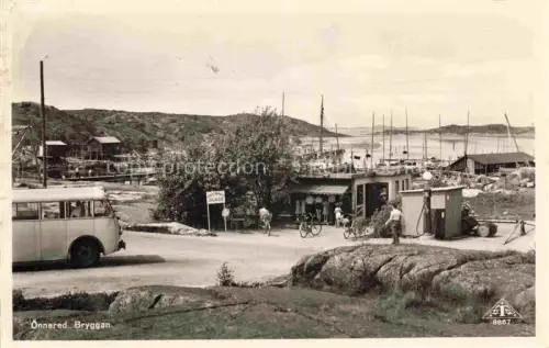 AK / Ansichtskarte oennered Gothenburg Goeteborg Sweden Kiosk am Hafen