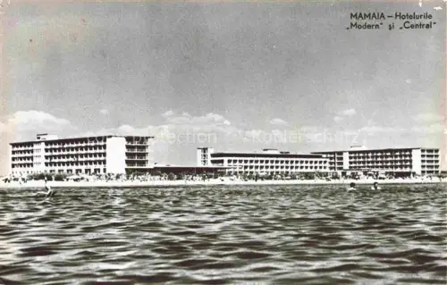 AK / Ansichtskarte Mamaia Constanta Konstanza RO Hotel-Modern Hotel-Central Strand Schwarzes-Meer Badegaeste Strandhotel Wellen Meer