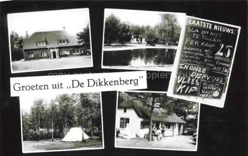 AK / Ansichtskarte Bennekom Ede-Wageningen Renkum Gelderland NL Reetdachhaus Bungalow Campingzelt Teich Camping Baeume De-Dikkenberg Mehrbildkarte