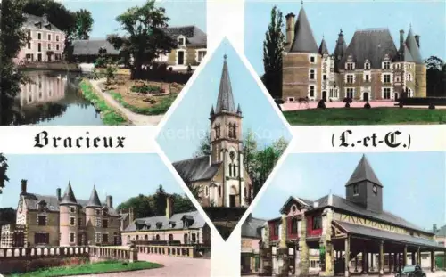 AK / Ansichtskarte Bracieux Blois 41 Loir-et-Cher Schloss Kirche Teich Marktplatz Turm Halle Mehrbildkarte