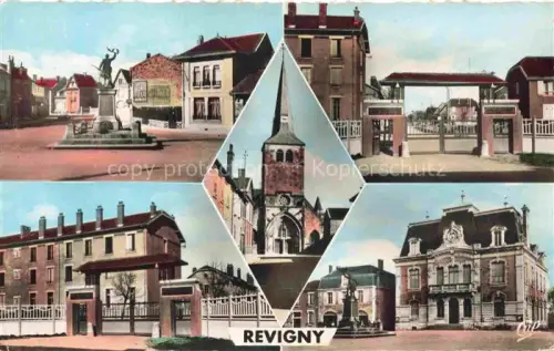 AK / Ansichtskarte Revigny-sur-Ornain Bar-le-Duc 55 Meuse Place-de-l Hôtel-de-Ville Casernes-des-Gardes-Mobiles Kriegerdenkmal Kirche Hôtel-de-Ville Mehrbildkarte