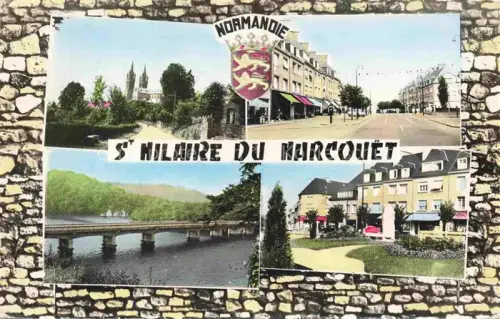 AK / Ansichtskarte St-Hilaire-du-Harcouet Avranches 50 Manche Église Route-Nationale Pont-des-Briards Place-Nationale Normandie Kirche Bruecke Mehrbildkarte