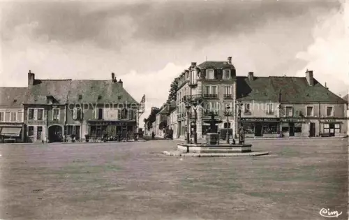 AK / Ansichtskarte Henrichemont Bourges 18 Cher Place-Henri-IV Rue-Victor-Hugo Brunnen Marktplatz Geschaefte Café