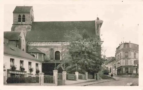 AK / Ansichtskarte Orsay Palaiseau 91 Essonne L Église Kirche Restaurant Hotel-Morris Strassenszene Baeume