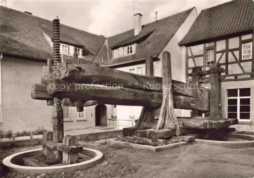 AK / Ansichtskarte ueberlingen Bodensee BW Ziegel-Torkel Weinpresse Hagnau Heimatmuseum Innenhof Fachwerk historisch