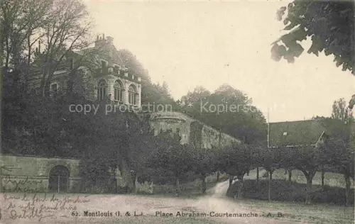 AK / Ansichtskarte Montlouis-sur-Loire Tours 37 Indre-et-Loire Place-Abraham-Courtemanche Villa Gartenmauer Baeume Park Weg Schloss
