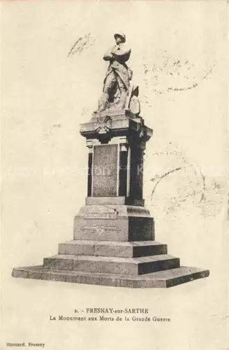 AK / Ansichtskarte Fresnay-sur-Sarthe Mamers 72 Sarthe Monument-aux-Morts Grande-Guerre Kriegerdenkmal Soldatenfigur Sockel Skulptur