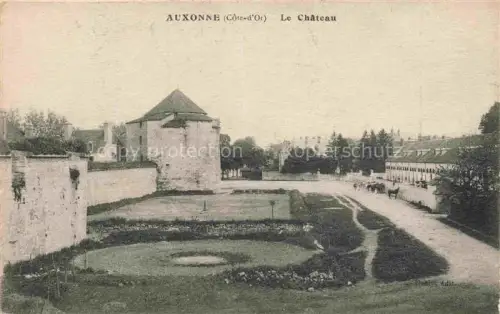 AK / Ansichtskarte Auxonne DIJON 21 Cote-d Or Le-Château Rundturm Burgmauer Garten Baeume Pferde Park