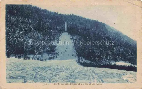 AK / Ansichtskarte Lans-en-Vercors 38 Isere Tremplin-de-Saut Skisprung Wintersport Schnee Wald Zuschauer Winterlandschaft