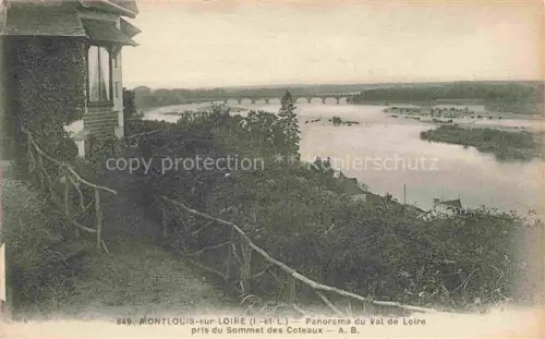 AK / Ansichtskarte Montlouis-sur-Loire Tours 37 Indre-et-Loire Val-de-Loire Sommet-des-Coteaux Bruecke Flusstal Huegel Haus Baeume Weingaerten