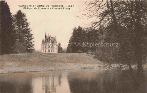 AK / Ansichtskarte Sainte-Catherine-de-Fierbois CHINON 37 Indre-et-Loire Château-de-Comacre Étang Schloss Spiegelung Wald Turm Park