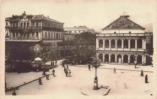 AK / Ansichtskarte BONE Annaba Constantine Algerie Théâtre Hôtel-d Orient Place Passanten Stadtplatz Saeulengebaeude Denkmal
