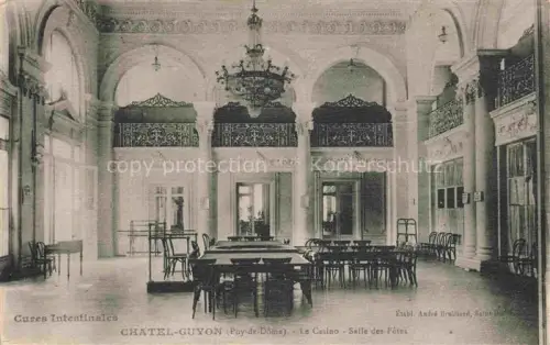 AK / Ansichtskarte Chatel-Guyon Chatelguyon 63 Puy-de-Dome Casino Salle-des-Fêtes Kronleuchter Innenraum Stuehle Balkon Kurort