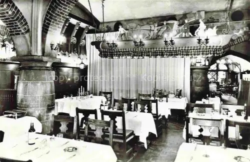 AK / Ansichtskarte ROTTERDAM  Zuid-Holland NL Restaurant Innenraum Faesser Backsteingewoelbe Tische Kerzenleuchter Nieuwe-Binnenweg t-Brouwershuis