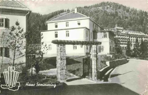 AK / Ansichtskarte Semmering Niederoesterreich AT Hotel-Panhans Haus-Semmering Pergola Eingangstor Wald Hoehenkurort