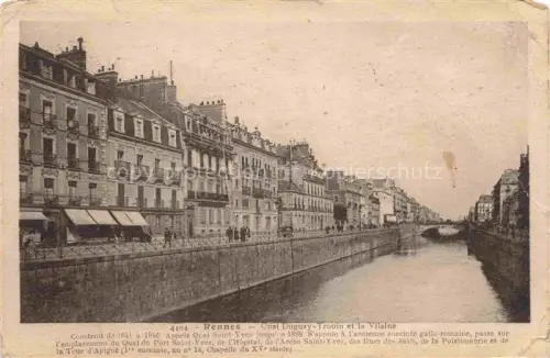 AK / Ansichtskarte RENNES 35 Ille-et-Vilaine Quai-Duguay-Trouin Vilaine Fluss Hauszeile Bruecke Passanten Gehweg Kanal