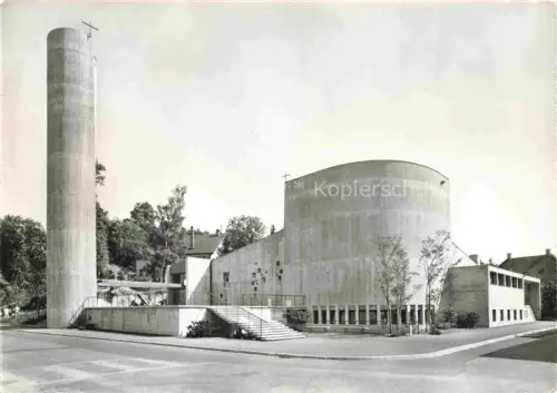 AK / Ansichtskarte Birsfelden BL Bruderklaus-Kirche Kirchturm Rundbau Betonarchitektur Moderne-Kirche